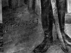 Gros signature on Laffite portrait