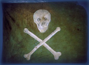 The type of pirate flag found in De Putron's trunk.